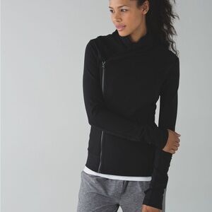 Lululemon Bhakti zip jacket black asymmetrical